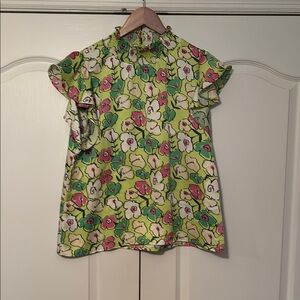 THML Multicolor Smocked Blouse